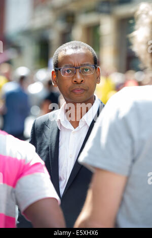 CARDIFF, Royaume-Uni. 7 août 2014. La nouvelle série de médecin qui a sa première mondiale à St Davids Hall. Sur la photo : Lizo Mzimba. Credit : Polly Thomas/Alamy Live News Banque D'Images