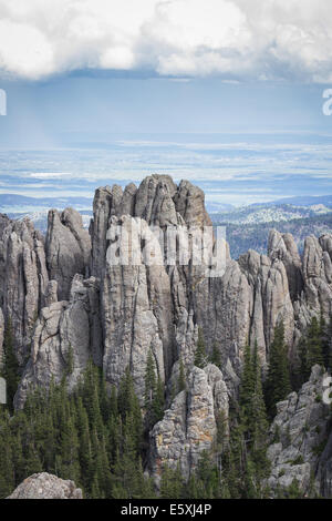 De belles formations de roche de granit géologique dans les Black Hills du Dakota du Sud Banque D'Images