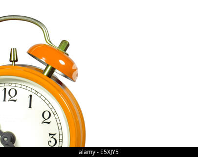 Un vieux réveil ancien orange Banque D'Images