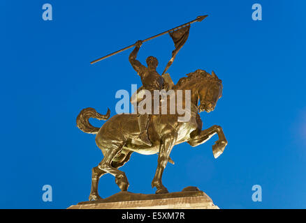 Statue équestre de hotel ivette, Séville, Andalousie, Espagne, Europe Banque D'Images