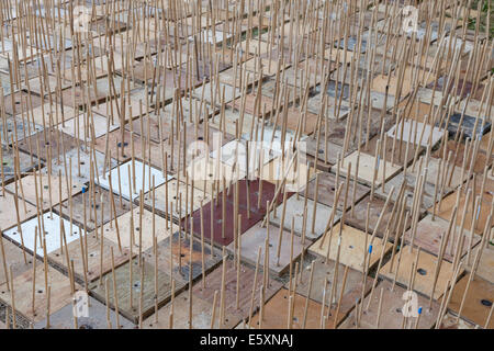 À partir d'Hiroshima à l'espoir - le 6 août 2014. La cérémonie annuelle flottante lanterne honorant les victimes des bombardements d'Hiroshima et Nagasaki, et toutes les victimes de la violence. Cet événement est organisé par un classement de la paix, les libertés civiles, religieuses et organismes du patrimoine culturel. La cérémonie annuelle est une adaptation d'un ancien rituel bouddhiste Japonais, le Toro Nagashi, lanternes dans lequel représentant les âmes des morts sont lancées sur la mer et les prières sont offertes que les âmes peuvent reposer en paix. Banque D'Images