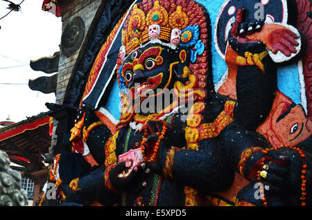 New World Bhairav dans Basantapur Durbar Square de Katmandou au Népal Banque D'Images