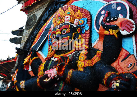 New World Bhairav dans Basantapur Durbar Square de Katmandou au Népal Banque D'Images