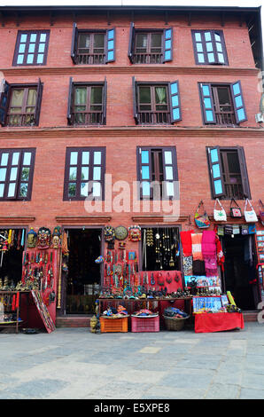 Boutique de souvenirs en Temple de Swayambhunath ou Monkey Temple à Katmandou au Népal Banque D'Images