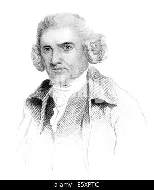 Portrait de John Smeaton, 1724 - 1792, l'anglais engineerfather de génie civil, Banque D'Images