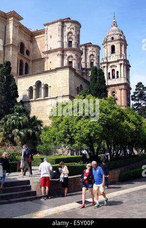 La cathédrale de Málaga, Málaga, Andalousie, Espagne Banque D'Images