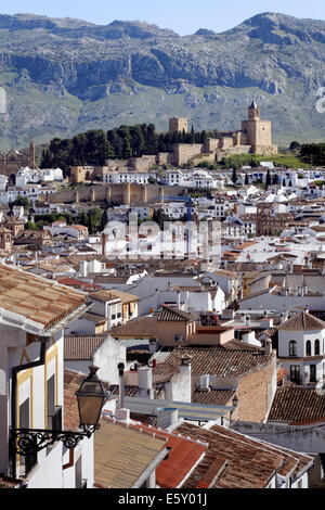 Forteresse Alcazaba, Antequera, Andalousie, Espagne Banque D'Images