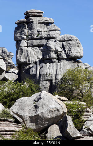 El Torcal de Antequera Réserve Naturelle, Antequera, Andalousie, Espagne Banque D'Images