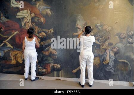 (Sassuolo Emilia-Romagna, Italie) la restauration du patrimoine culturel endommagé par le tremblement de terre de 2012 Banque D'Images