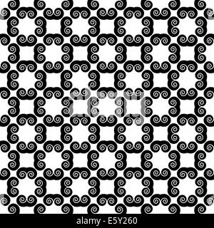 Motif en noir et blanc dans un style ethnique Banque D'Images