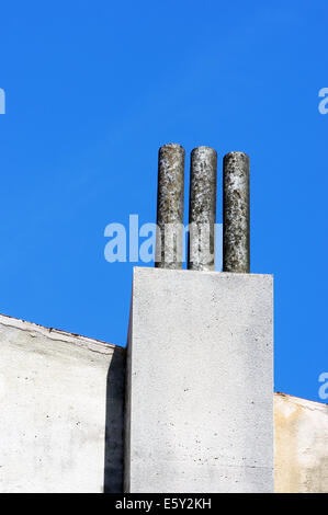 Chimney against a blue sky Banque D'Images