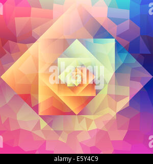 Rétro coloré art optique transparente style psychédélique. Couches de fichier vectoriel pour une manipulation facile et col personnalisé Banque D'Images