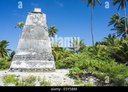 Fakarava aux Tuamotu en Polynésie française Archipel de cimetière Banque D'Images