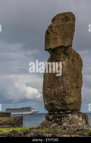 Easter Island statues moai divers Banque D'Images