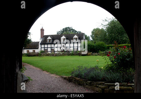 Vue depuis l'église Saint-Jacques de porte, Cradley, Herefordshire, Angleterre, RU Banque D'Images