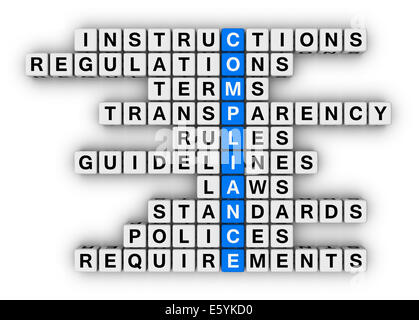 Mots croisés de la conformité Banque D'Images