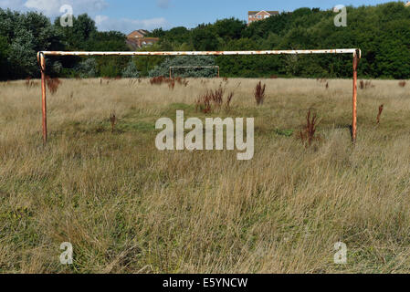 Envahi de football, Hastings, Angleterre, RU Banque D'Images