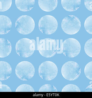 Les cercles bleu aquarelle Banque D'Images