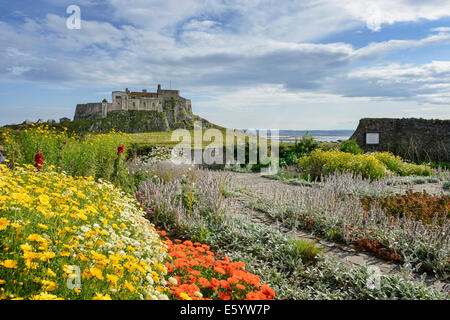 Gertrude Jekyll's garden sur Lindisfarne Banque D'Images