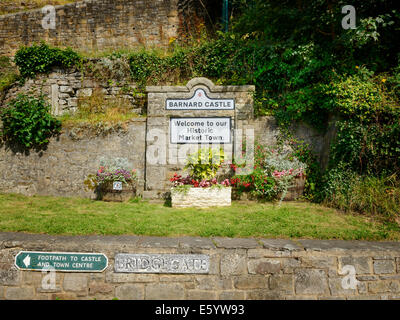 Barnard Castle, comté de Durham, de Teesdale Banque D'Images