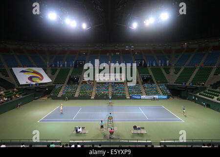 Ariake Coliseum, Tokyo, Japon. 8e août, 2014. Vue générale, le 8 août 2014 - Tennis : 2014 Inter All-Japan High School Championships, Simple dames finale à Ariake Coliseum, Tokyo, Japon. © Yohei Osada/AFLO SPORT/Alamy Live News Banque D'Images