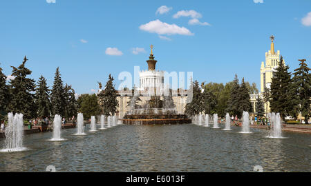 Belle fontaine 'Stone' Fleurs Exposition à Moscou Banque D'Images