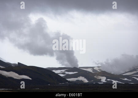 L'activité géothermique Lake zone Myvatyn l'Islande LA007115 Banque D'Images