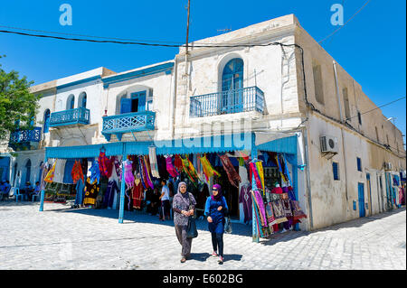 Afrique, Afrique du Nord, Maghreb, Tunisie du Sud, Governorat de Médenine, l'île de Djerba. Houmt Souk. La Médina. Banque D'Images