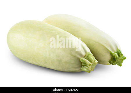 Fresh Vegetable marrow isolé sur fond blanc. Clipping Path Banque D'Images