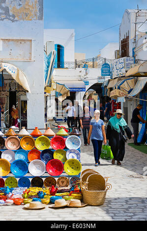 Afrique, Afrique du Nord, Maghreb, Tunisie du Sud, Governorat de Médenine. L'île de Djerba. Houmt Souk. La Médina. Banque D'Images