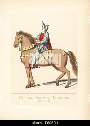 Gentleman florentin en costume militaire, 15e siècle. Banque D'Images