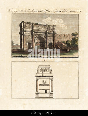 Arc de Constantin, l'Arc de triomphe à Rome. Banque D'Images