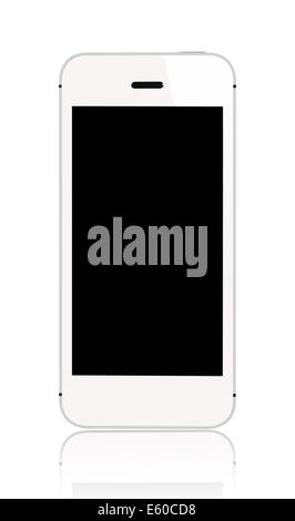 Smartphone écran noir blanc Banque D'Images