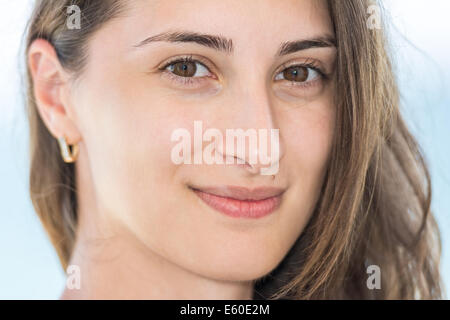 Beautiful Happy Girl Portrait Banque D'Images