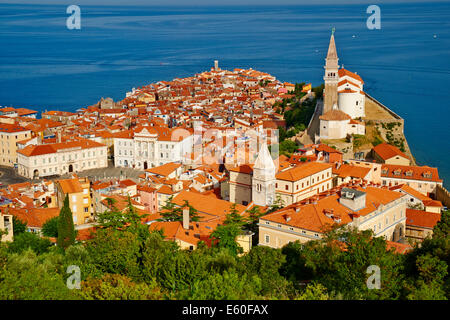 La Slovénie, de la région de Primorska, Côte Adriatique, Piran Banque D'Images