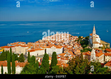 La Slovénie, de la région de Primorska, Côte Adriatique, Piran Banque D'Images