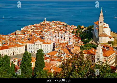 La Slovénie, de la région de Primorska, Côte Adriatique, Piran Banque D'Images