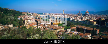 Italie, Toscane, Florence, vue générale, paysage urbain Banque D'Images