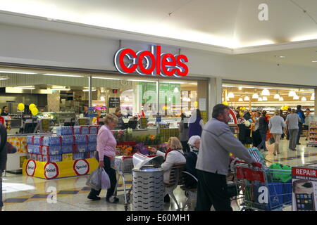 Direction générale de la chaîne de supermarchés australiens Coles dans warriewood, Sydney, New South Wales, Australie Banque D'Images