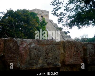 La ville maya de Chichen Itza, l'une des nouvelles sept merveilles du monde. L'état du Yucatan, Mexique Banque D'Images