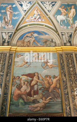 Rome, Italie 2014 - villa Farnesina, une renaissance dans la villa de banlieue Via della Lungara, dans le quartier de Trastevere. Banque D'Images