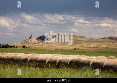 Bayard, Nebraska Chimney Rock - Lieu historique national. Banque D'Images