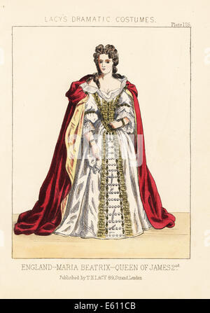 Marie de Modène, reine du Roi Jacques II, en Angleterre, 17e siècle. Banque D'Images