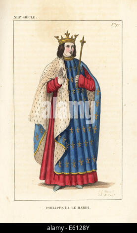 Philippe III le Hardi, Roi de France, 1245-1285. Banque D'Images