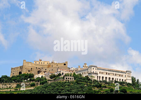 Le Château Sant'Elmo et forteresse ancienne chartreuse Certosa di San Martino Musée, maintenant, Naples, Campanie, Italie Banque D'Images