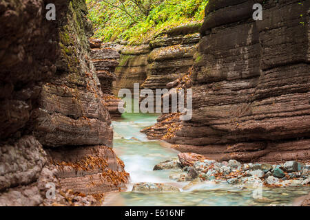 Cours de l'eau, Menfi, Tauglbach Tauglschlucht gorge, Korcula, Salzbourg, Autriche Banque D'Images