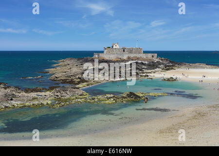 Le Fort National, Saint-Malo, Ille-et-Vilaine, Bretagne, France Banque D'Images