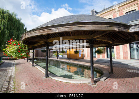 Lavoir en plein air à Honfleur, Normandie France Europe Banque D'Images