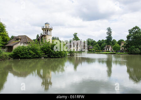 Le Hameau de la reine (de Marie-Antoinette à Versailles (France) Banque D'Images