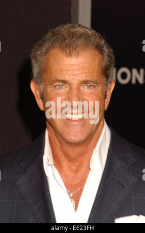 Hollywood, Californie, USA. 11e Août, 2014. Mel Gibson assiste à la première de ''The Expendables 3''au Chinese Theatre à Hollywood, Californie le 11 août 2014. 2014 Credit : Phil Roach/Globe Photos/ZUMA/Alamy Fil Live News Banque D'Images